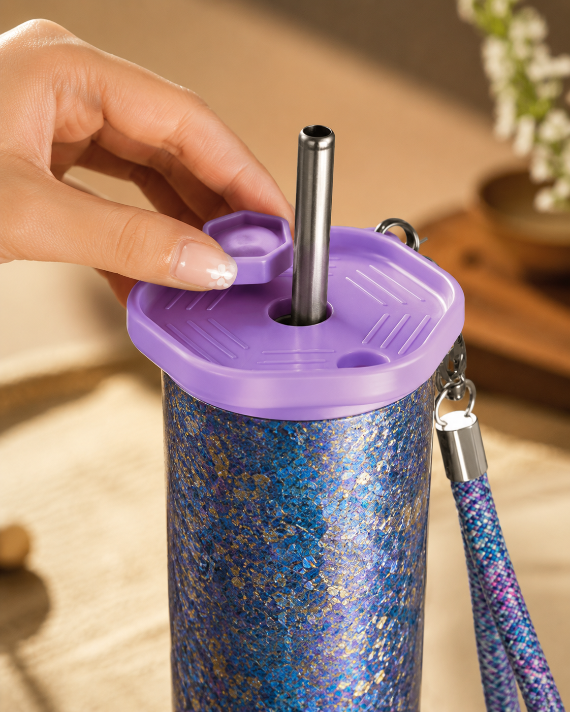 Pure Titanium Galaxy Straw Tumbler