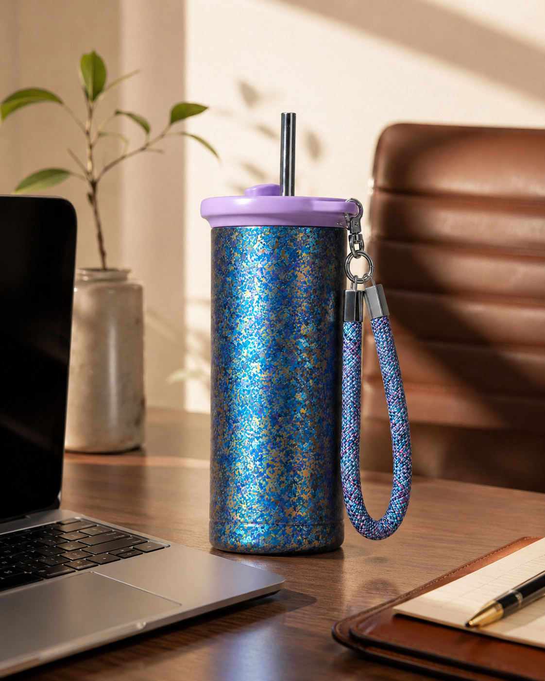Pure Titanium Galaxy Straw Tumbler