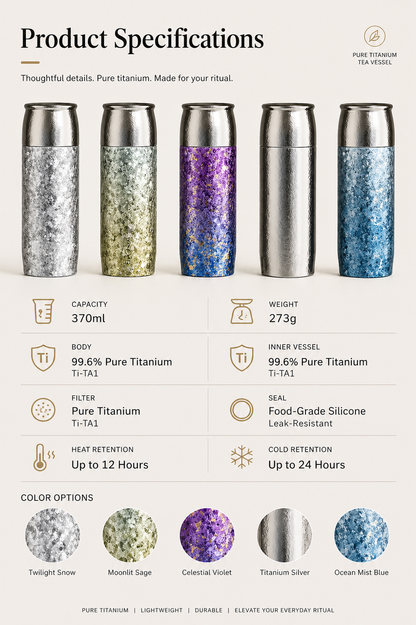 Anodized Titanium Tea Thermos