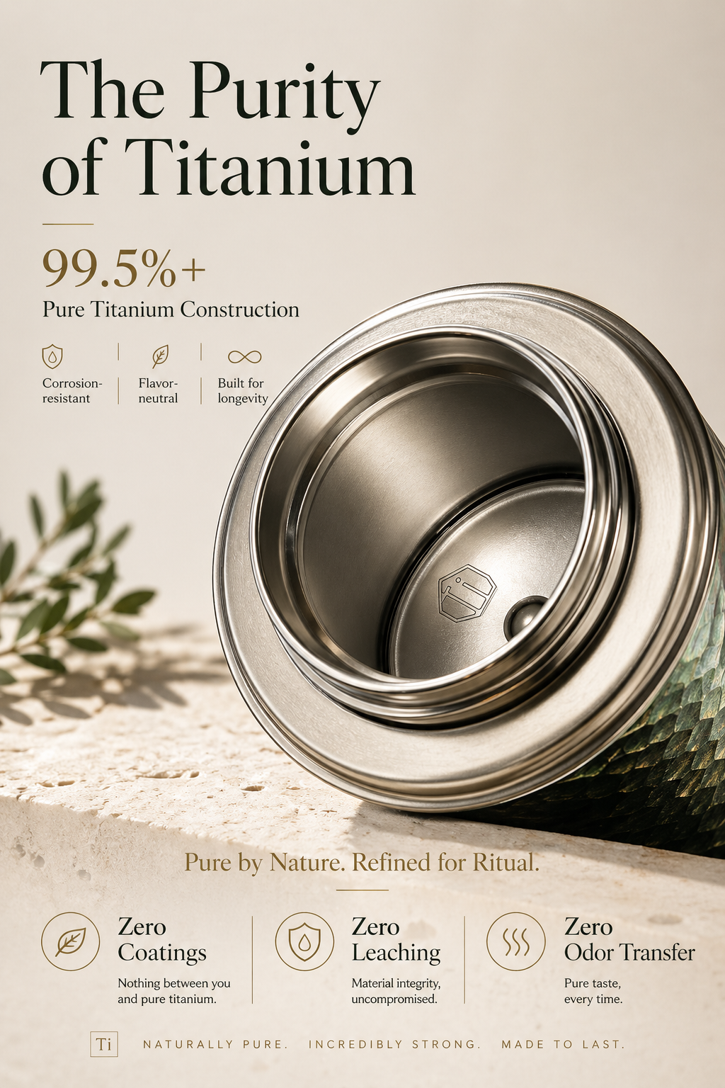 Anodized Titanium Tea Thermos