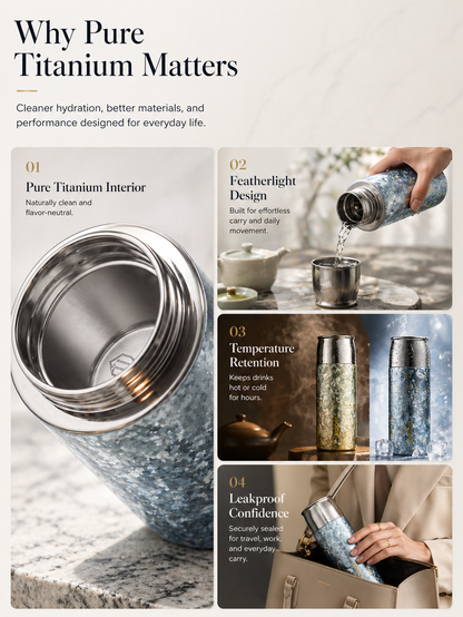 Anodized Titanium Tea Thermos